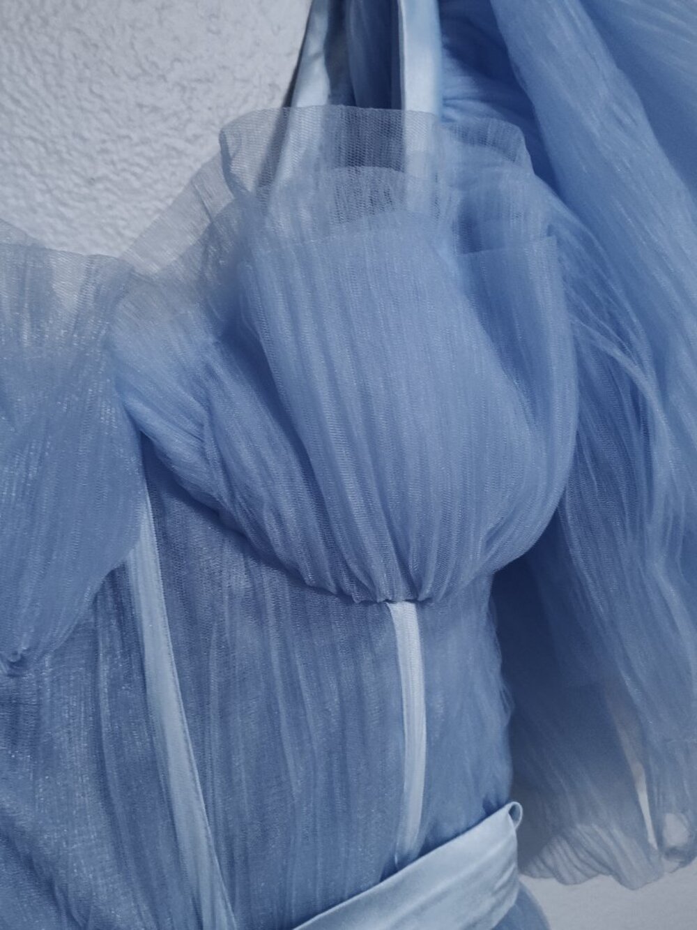 Ethereal Light Blue Tulle Gown Size S. - Picture 7 of 13